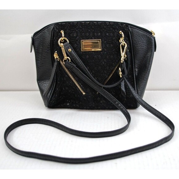Juicy Couture‎ Black Sparkle and Gold Accent purse Strap - Picture 1 of 9